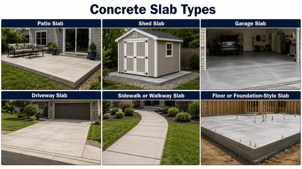 types of concrete slabs